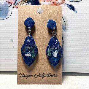 Handmade clay earrings